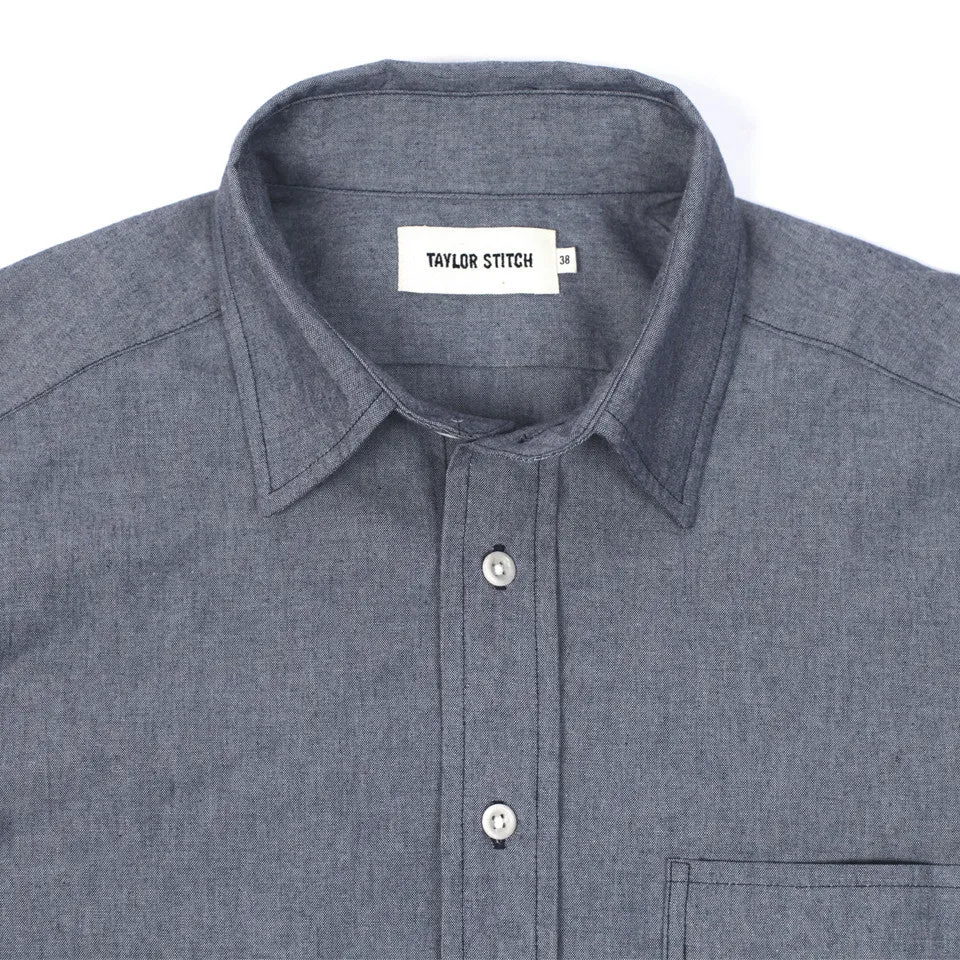 The California in Dark Blue Everyday Chambray sold by Taylor Stitch product image thumbnail 4