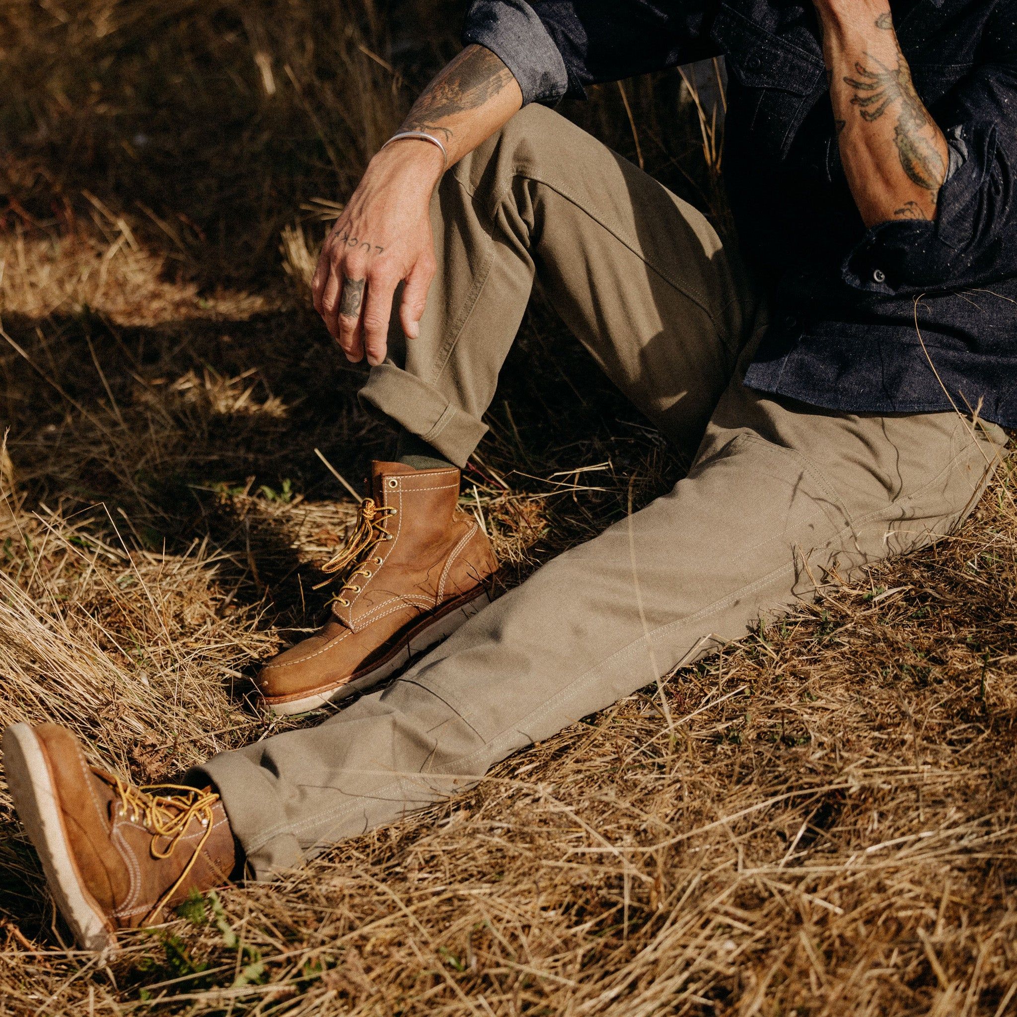 The Chore Pant in Stone Boss Duck sold by Taylor Stitch product image thumbnail 4