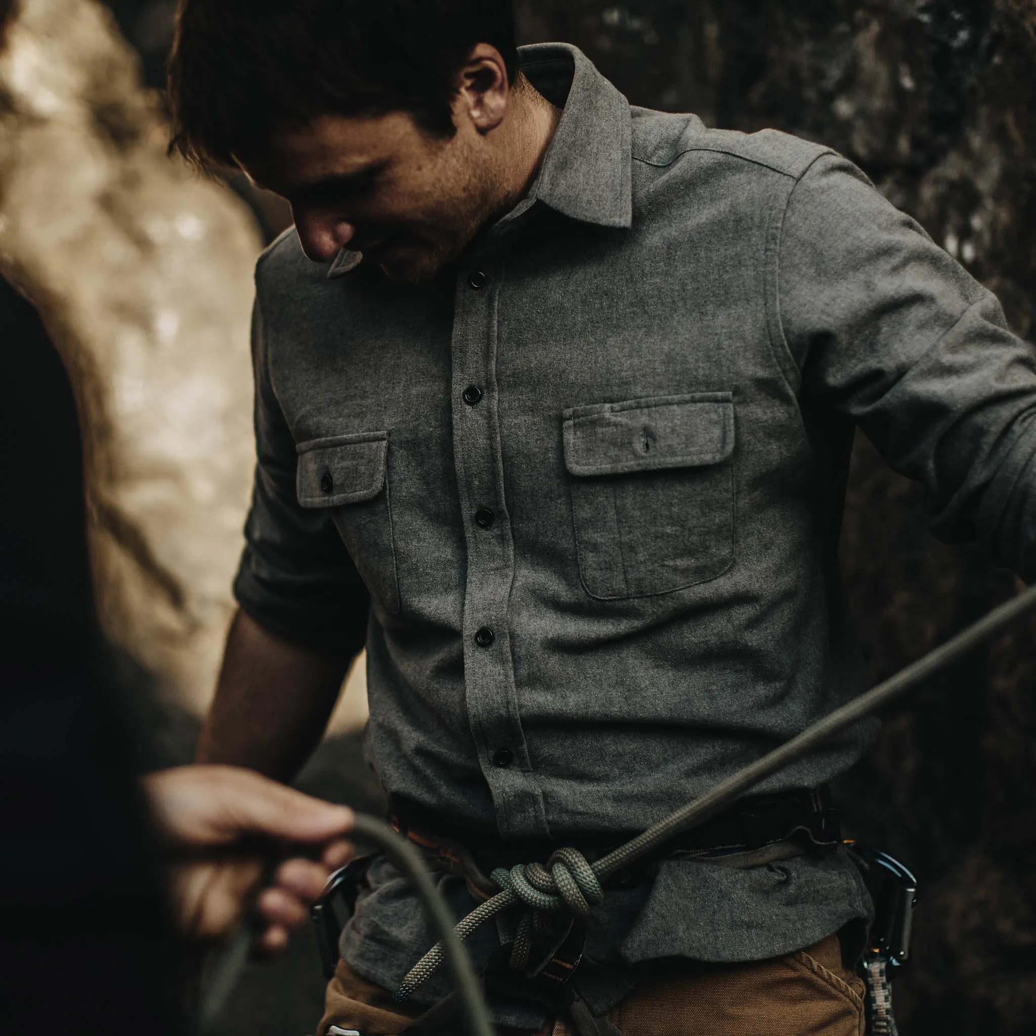 The Yosemite Shirt in Heather Charcoal sold by Taylor Stitch product image thumbnail 5