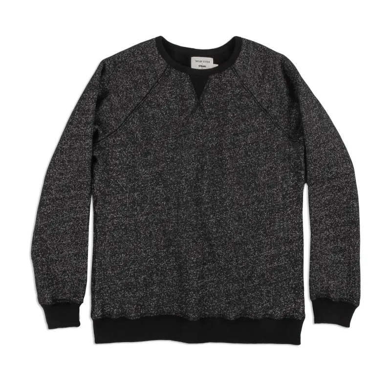 The Women's Apres Crewneck in Salt and Pepper Fleece sold by Taylor Stitch