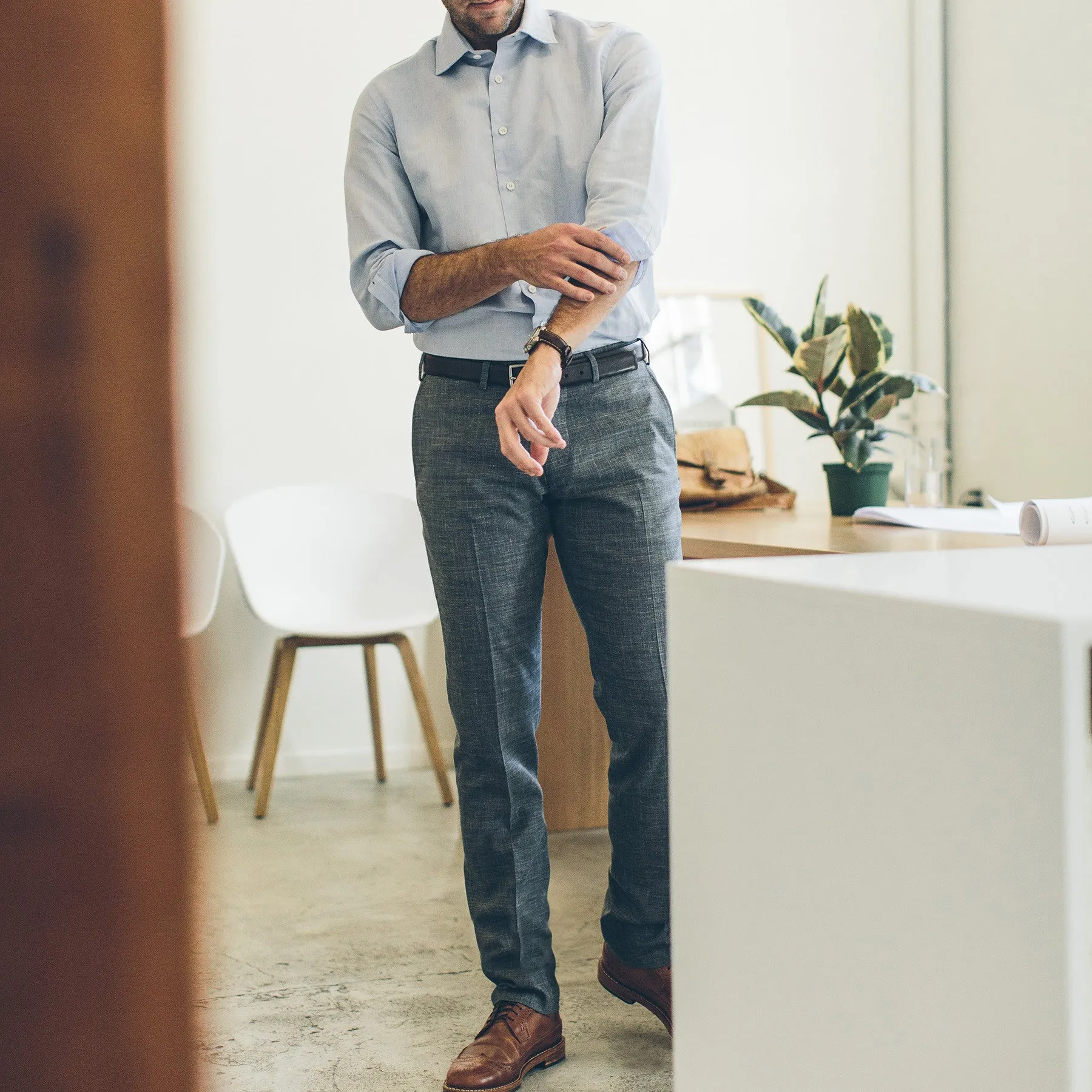 The Telegraph Trouser in Charcoal sold by Taylor Stitch product image thumbnail 3