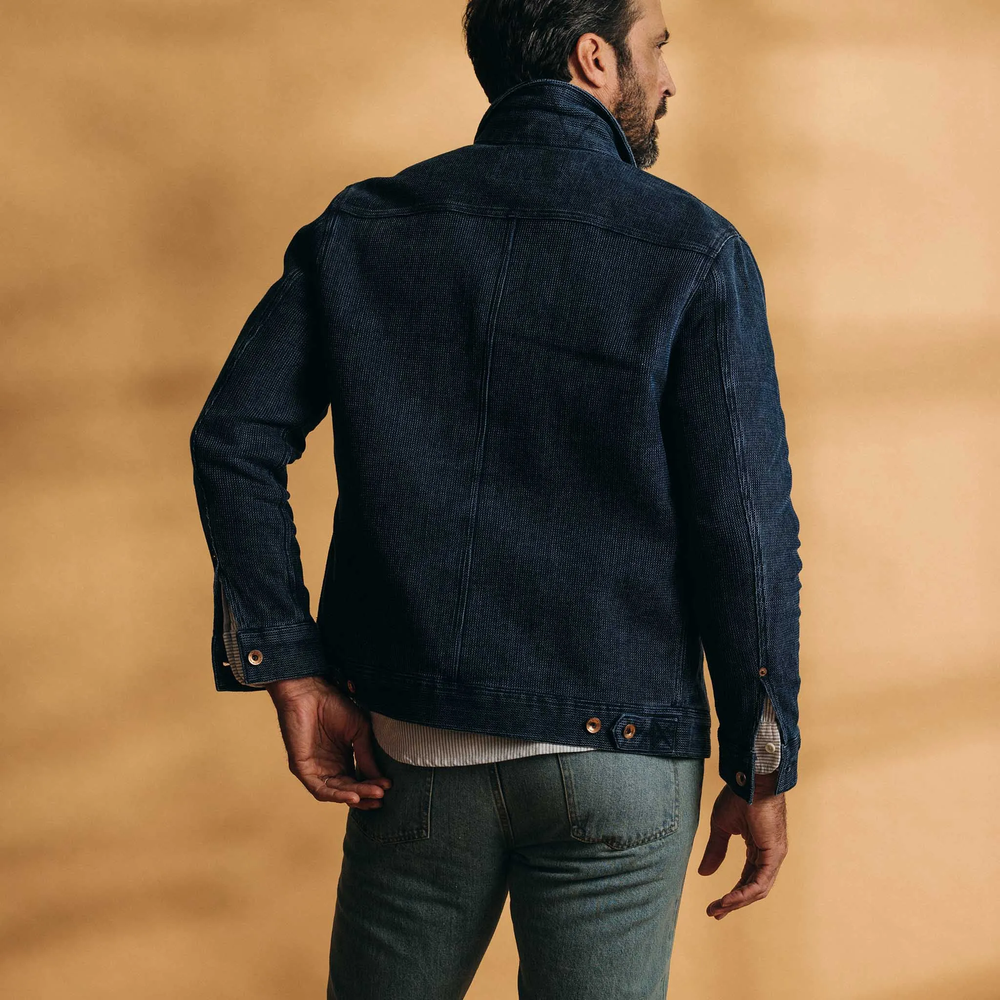 The Long Haul Jacket in Indigo Waffle sold by Taylor Stitch product image thumbnail 5
