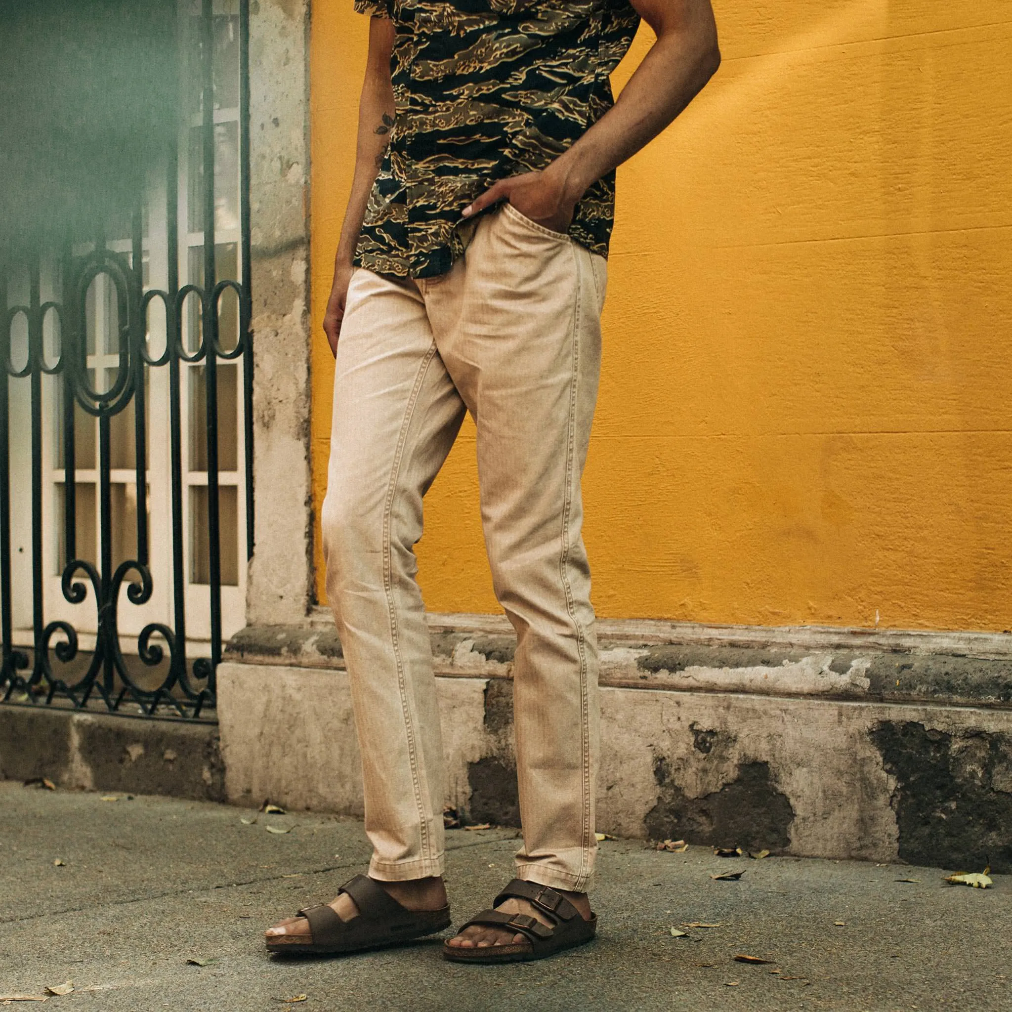 The Camp Pant in Khaki Herringbone sold by Taylor Stitch product image thumbnail 2