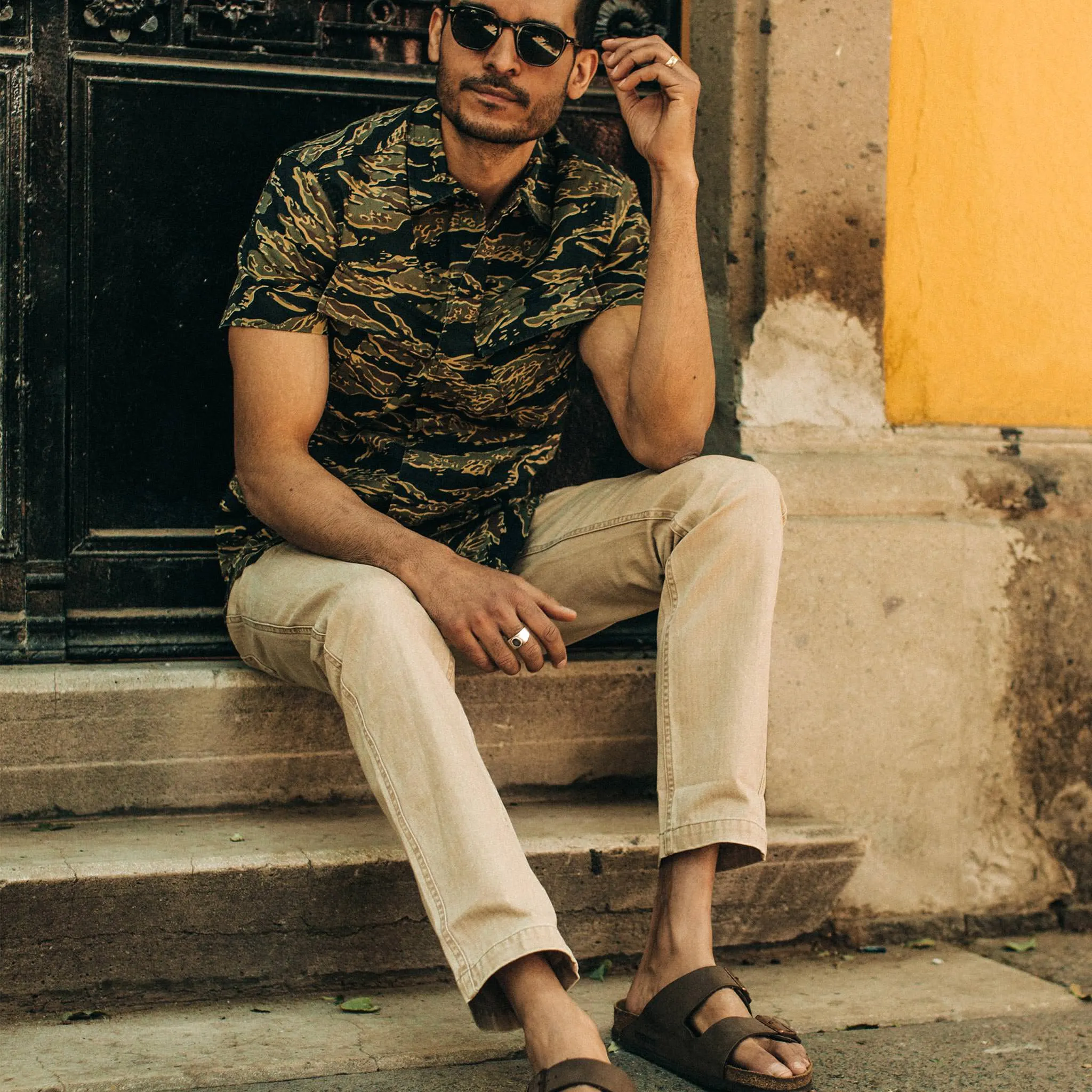 The Camp Pant in Khaki Herringbone sold by Taylor Stitch product image thumbnail 5