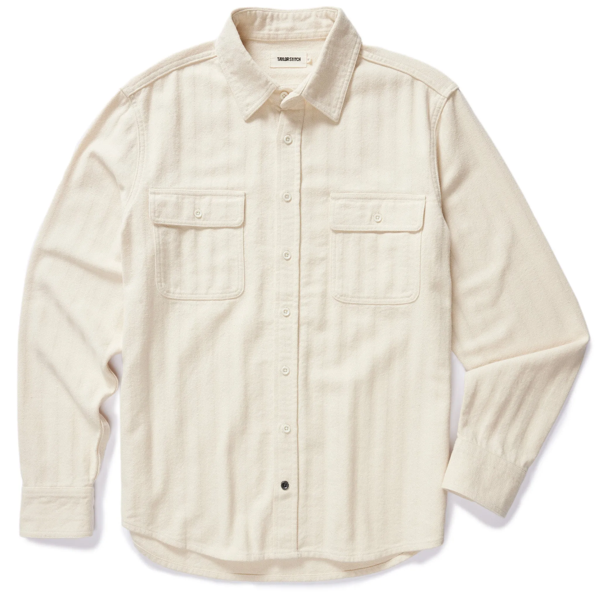 The Ledge Shirt in Oyster Herringbone sold by Taylor Stitch product image thumbnail 5