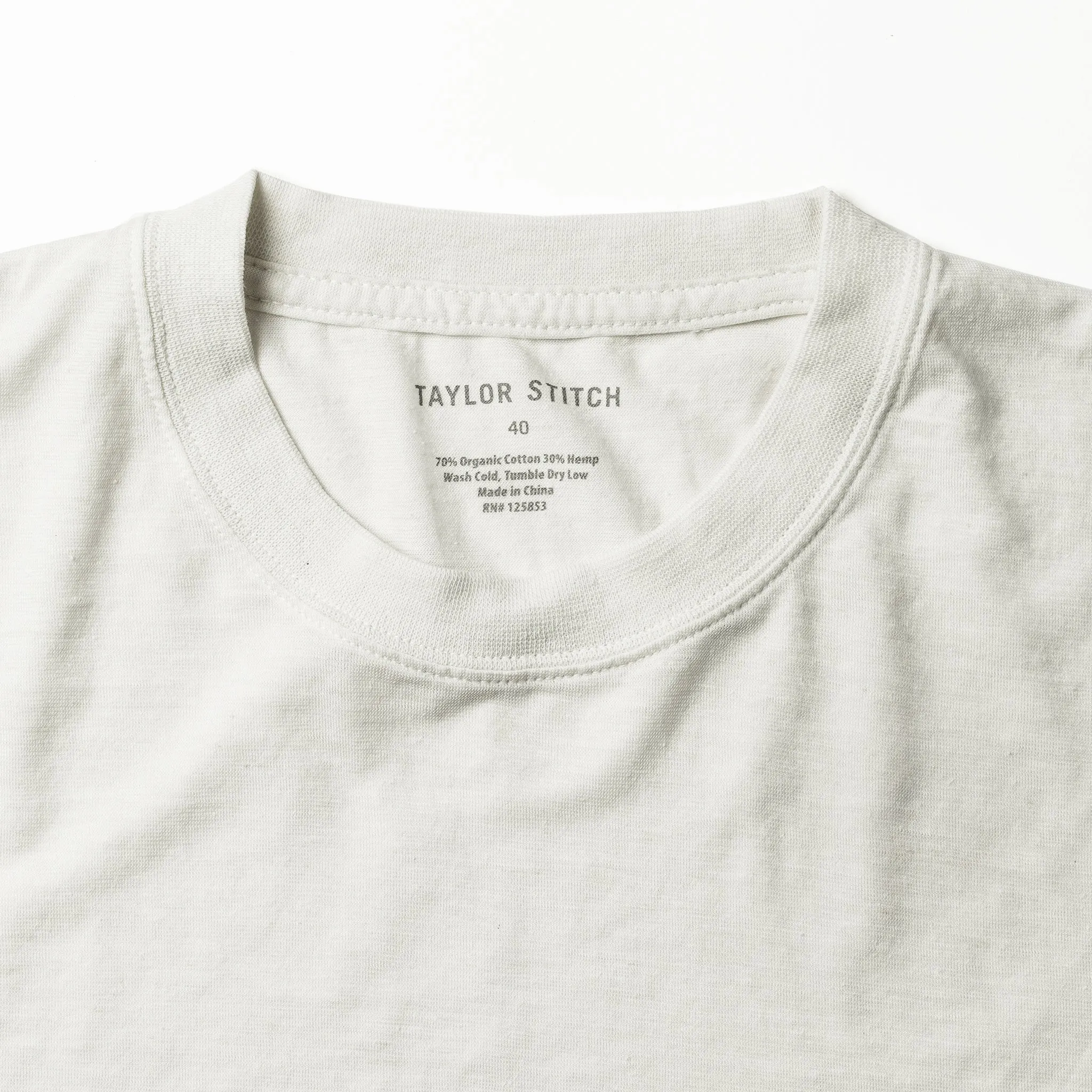 The Cotton Hemp Tee in Natural sold by Taylor Stitch product image thumbnail 4