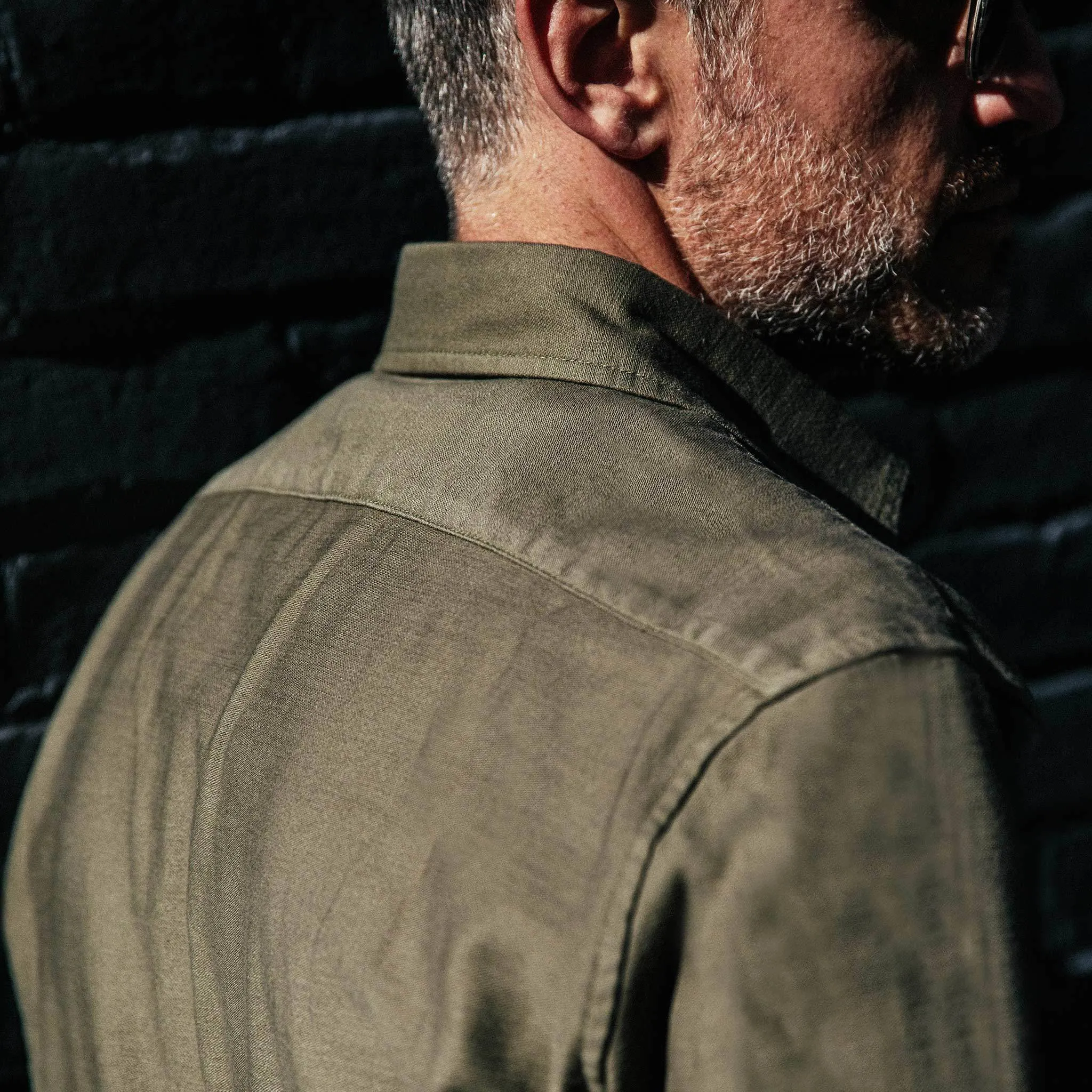 The Mechanic Shirt in Olive Reverse Sateen sold by Taylor Stitch product image thumbnail 5