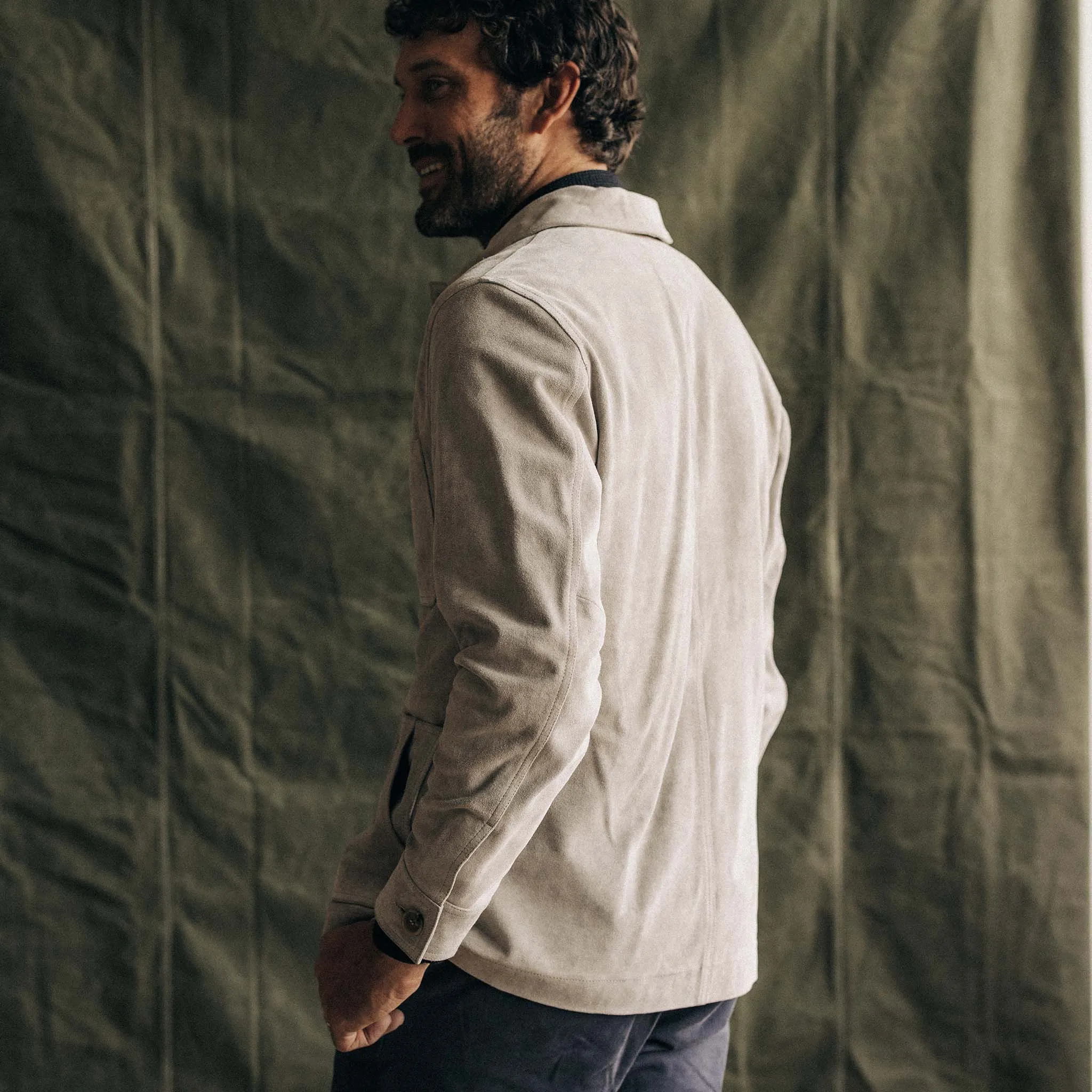 The Ojai Jacket in Oyster Suede sold by Taylor Stitch product image thumbnail 5