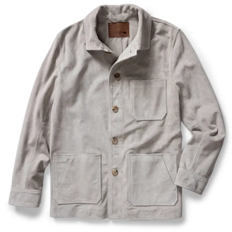 The Ojai Jacket in Oyster Suede sold by Taylor Stitch
