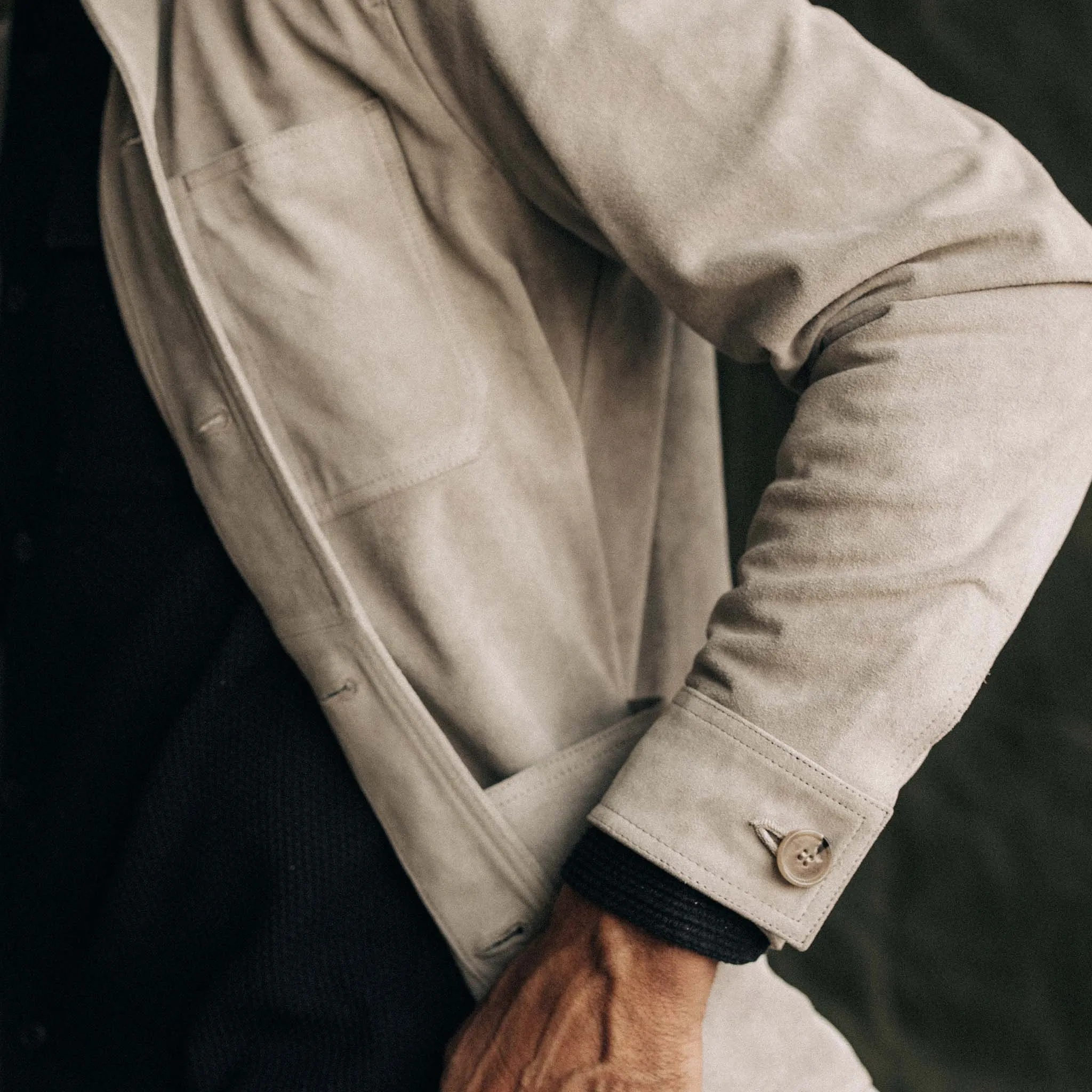 The Ojai Jacket in Oyster Suede sold by Taylor Stitch product image thumbnail 4