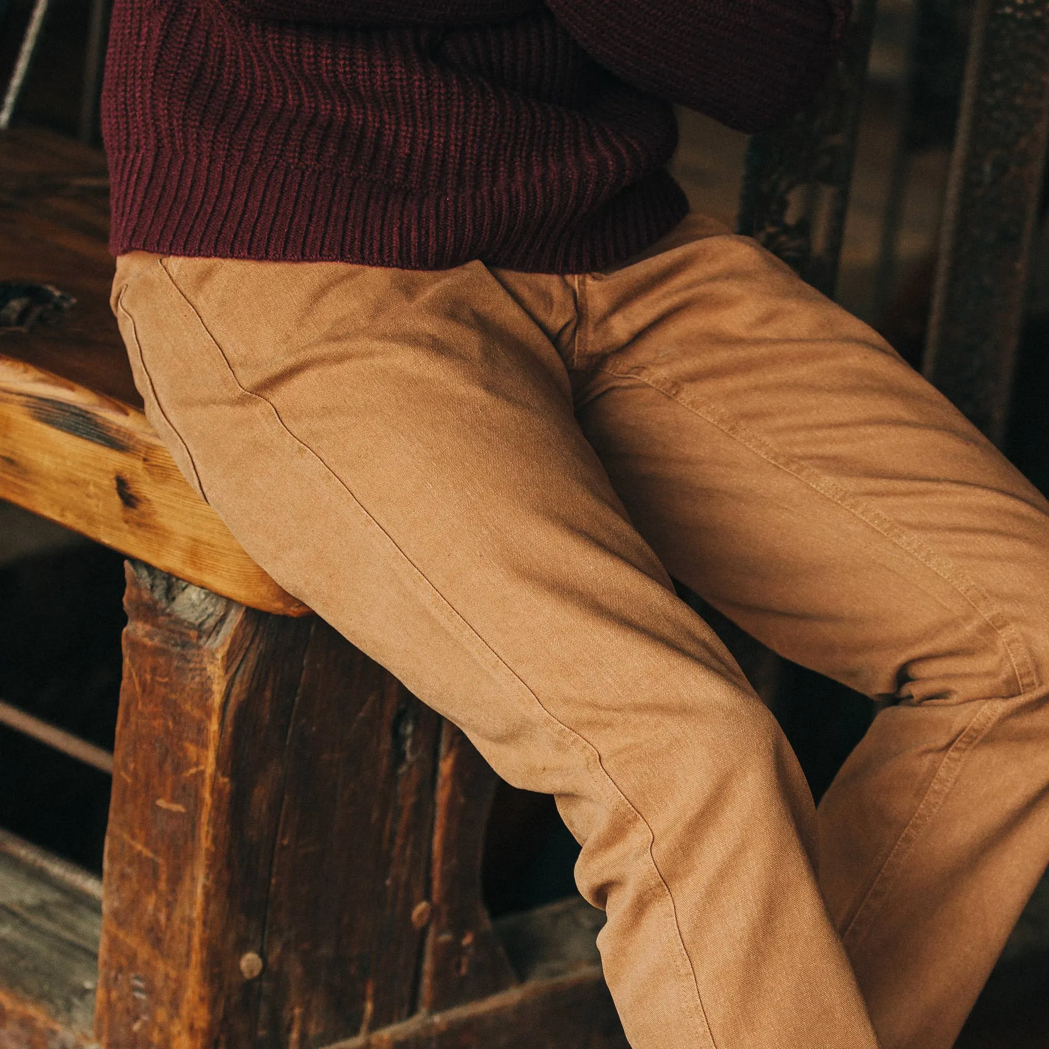 The Camp Pant in Tobacco Boss Duck sold by Taylor Stitch product image thumbnail 3