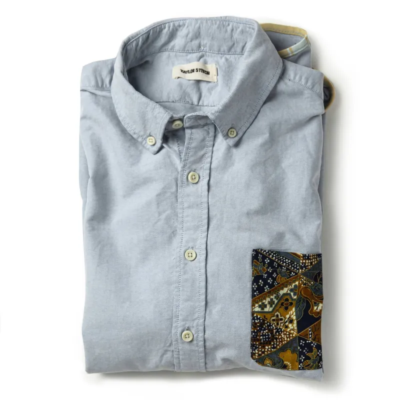 The Atelier and Repairs Jack in Washed Blue Oxford sold by Taylor Stitch