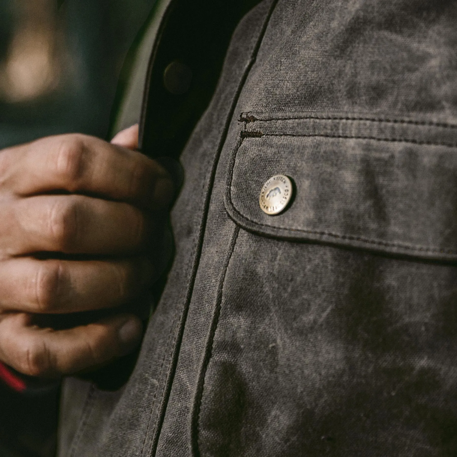 The Rover Jacket in Chocolate Beeswaxed Canvas sold by Taylor Stitch product image thumbnail 5