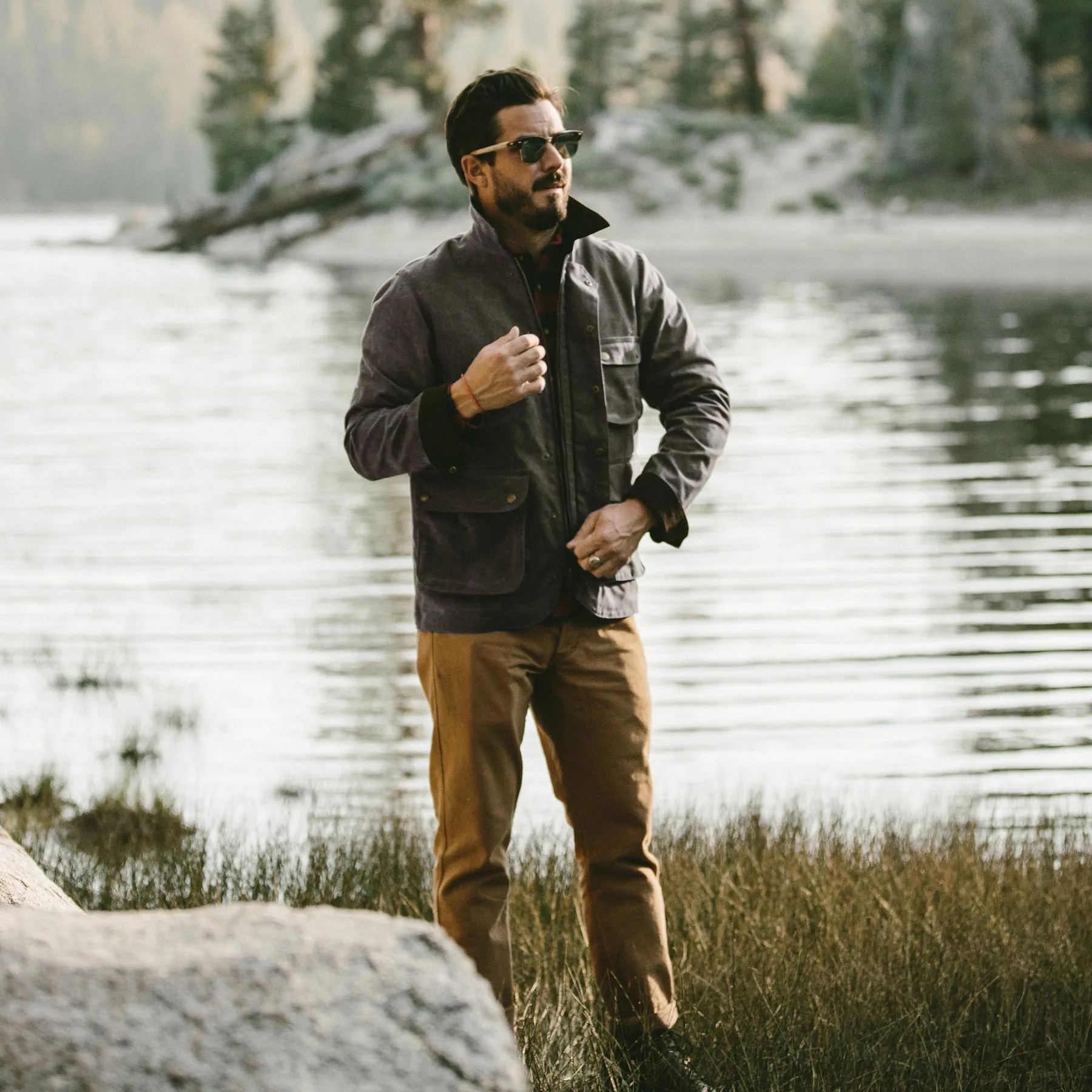 The Rover Jacket in Chocolate Beeswaxed Canvas sold by Taylor Stitch product image thumbnail 4