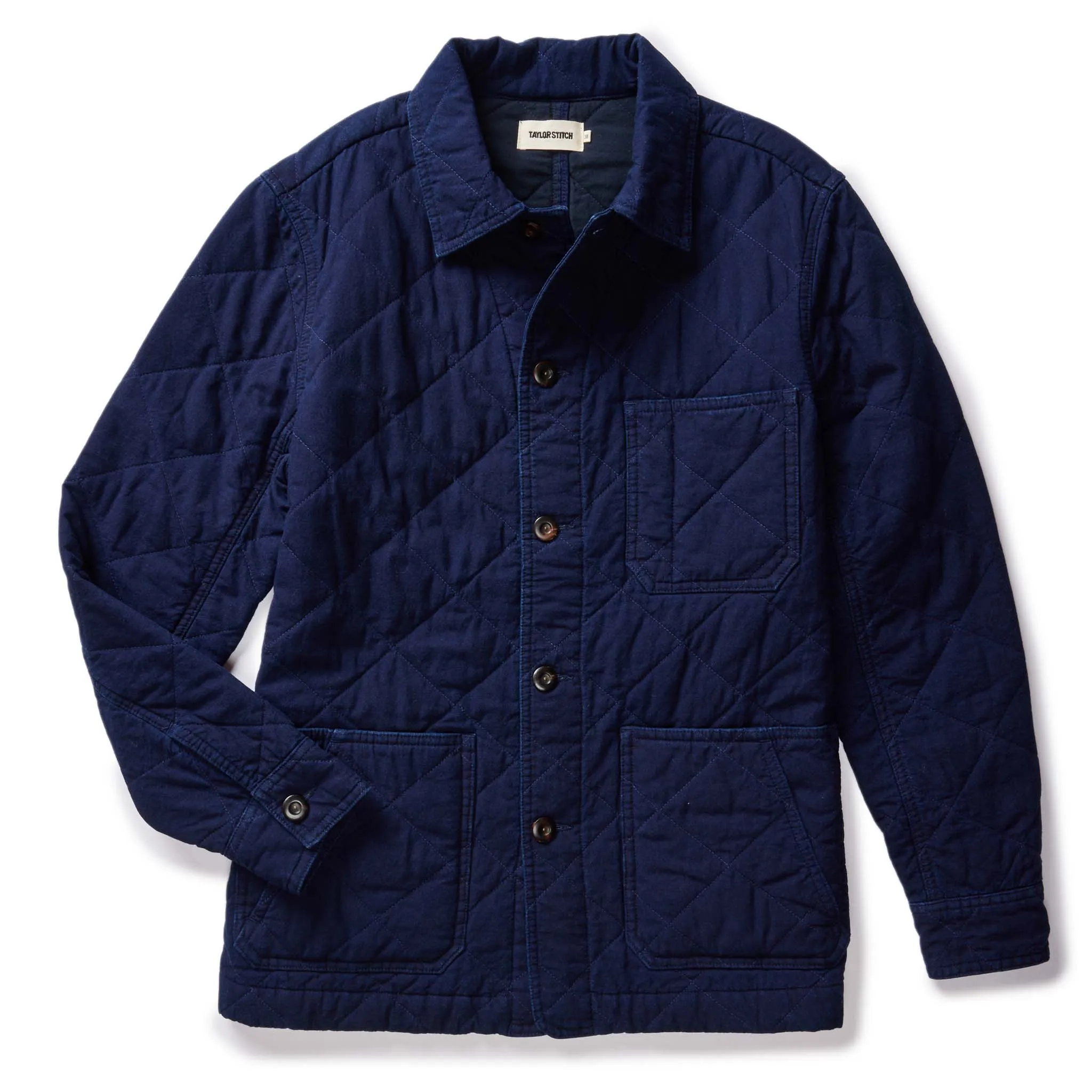 The Ojai Jacket in Indigo Diamond Quilt sold by Taylor Stitch