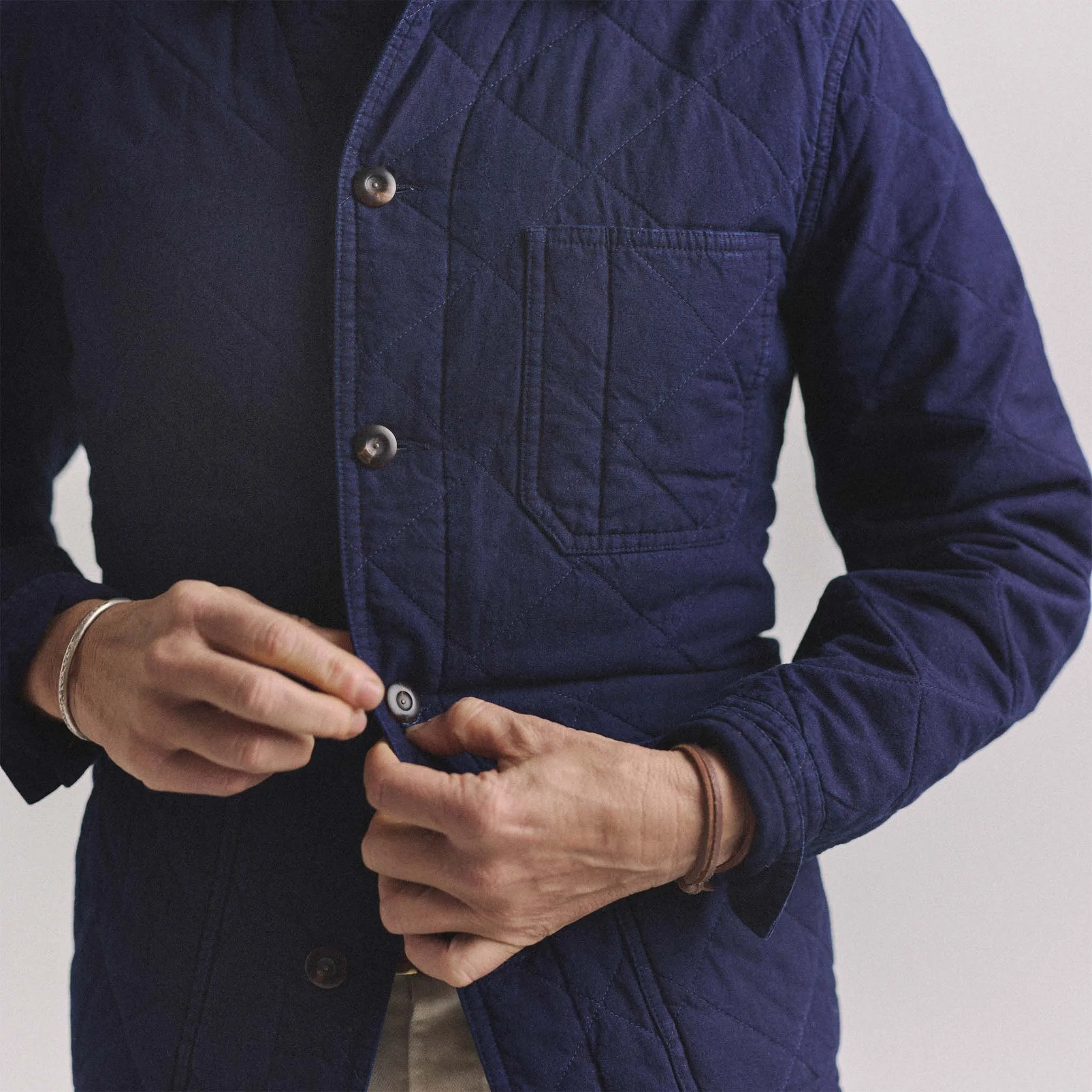 The Ojai Jacket in Indigo Diamond Quilt sold by Taylor Stitch product image thumbnail 3