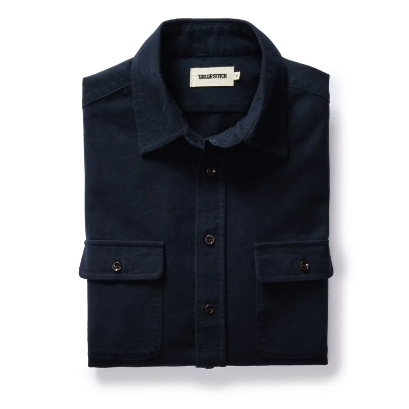 The Yosemite Shirt in Dark Navy sold by Taylor Stitch