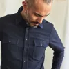 The Yosemite Shirt in Dark Navy sold by Taylor Stitch