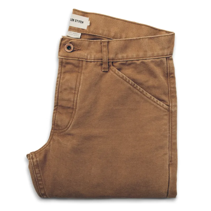The Camp Pant in Washed Sawdust Canvas sold by Taylor Stitch