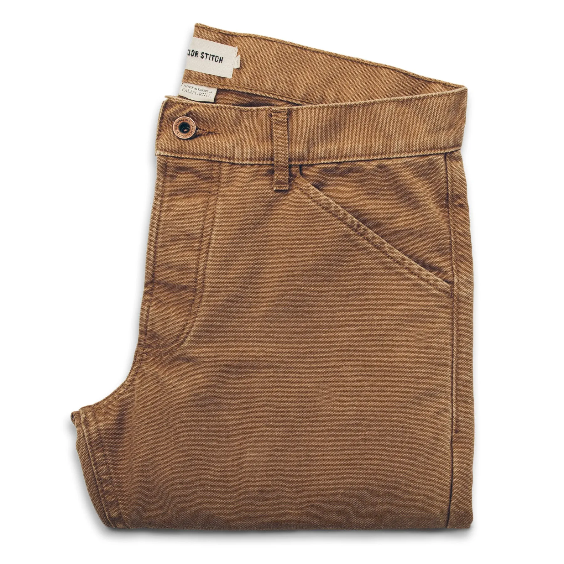 The Camp Pant in Washed Sawdust Canvas sold by Taylor Stitch
