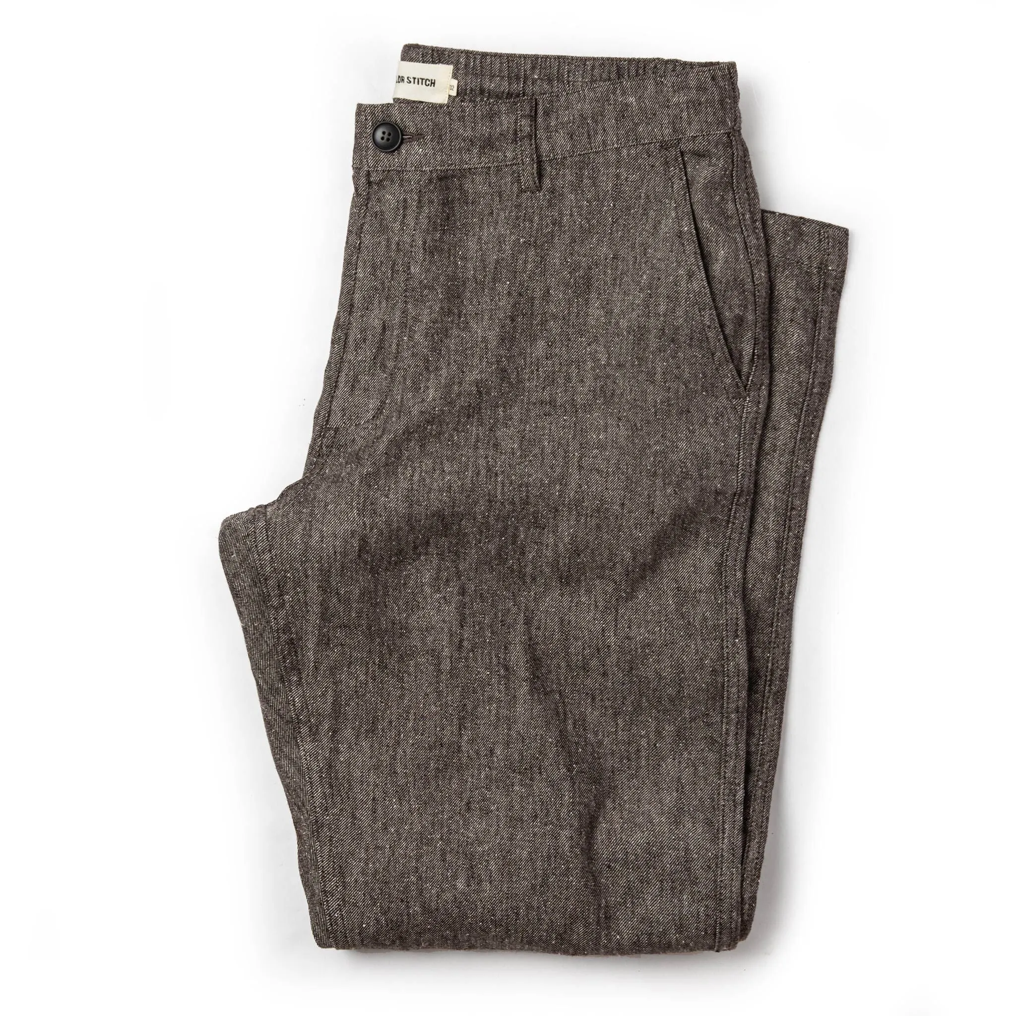 The Easy Pant in Espresso Linen sold by Taylor Stitch