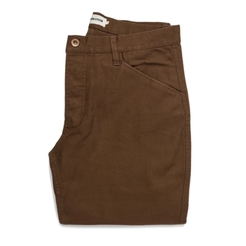 The Camp Pant in Washed Timber sold by Taylor Stitch