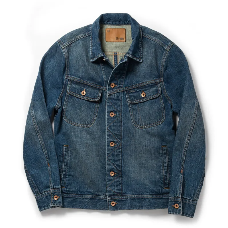 The Long Haul Jacket in 18-Month Wash Organic Selvage sold by Taylor Stitch