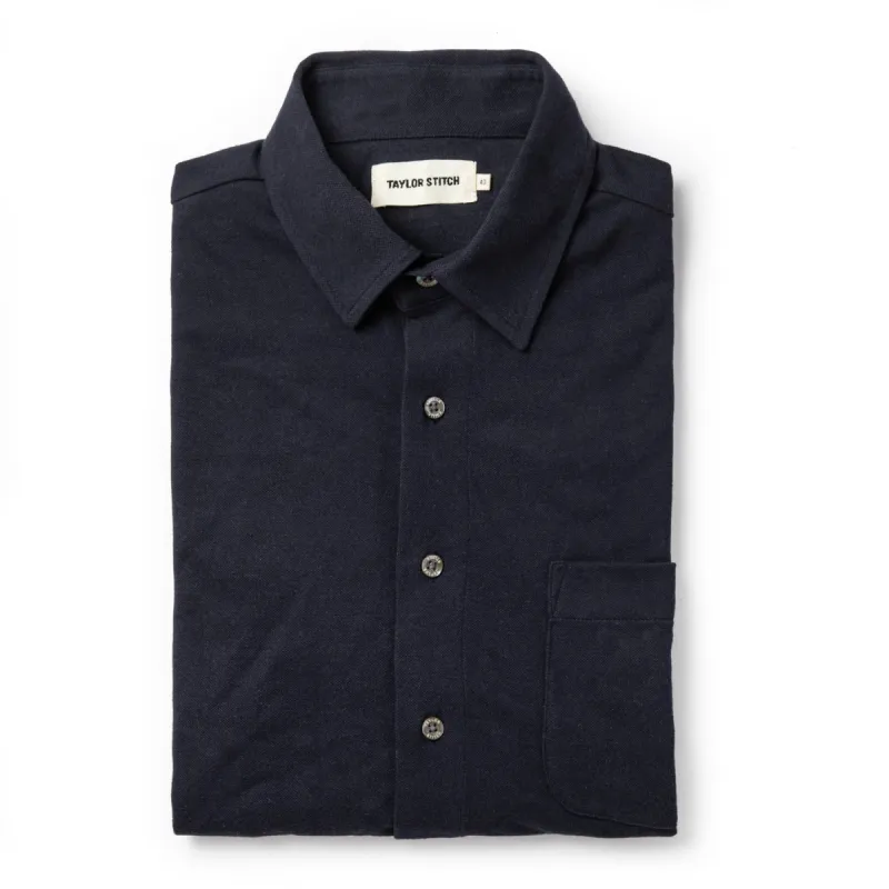 The California in Navy Pique sold by Taylor Stitch