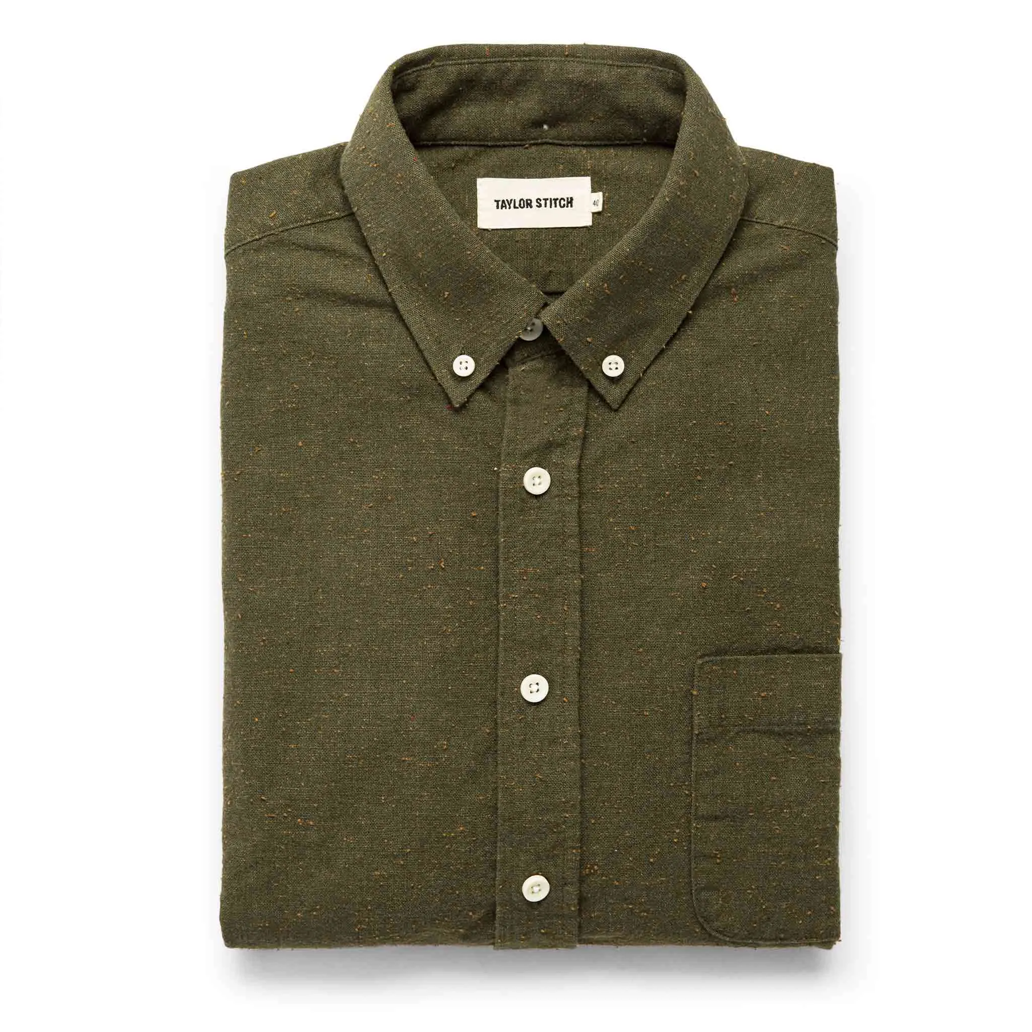 The Jack in Olive Donegal sold by Taylor Stitch