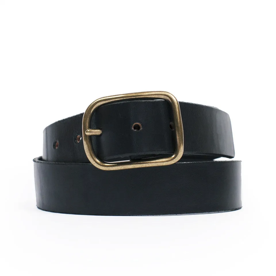 Black Brass Buckle Belt - 1.5 sold by Taylor Stitch