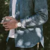 The California in Selvage Confetti Chambray sold by Taylor Stitch