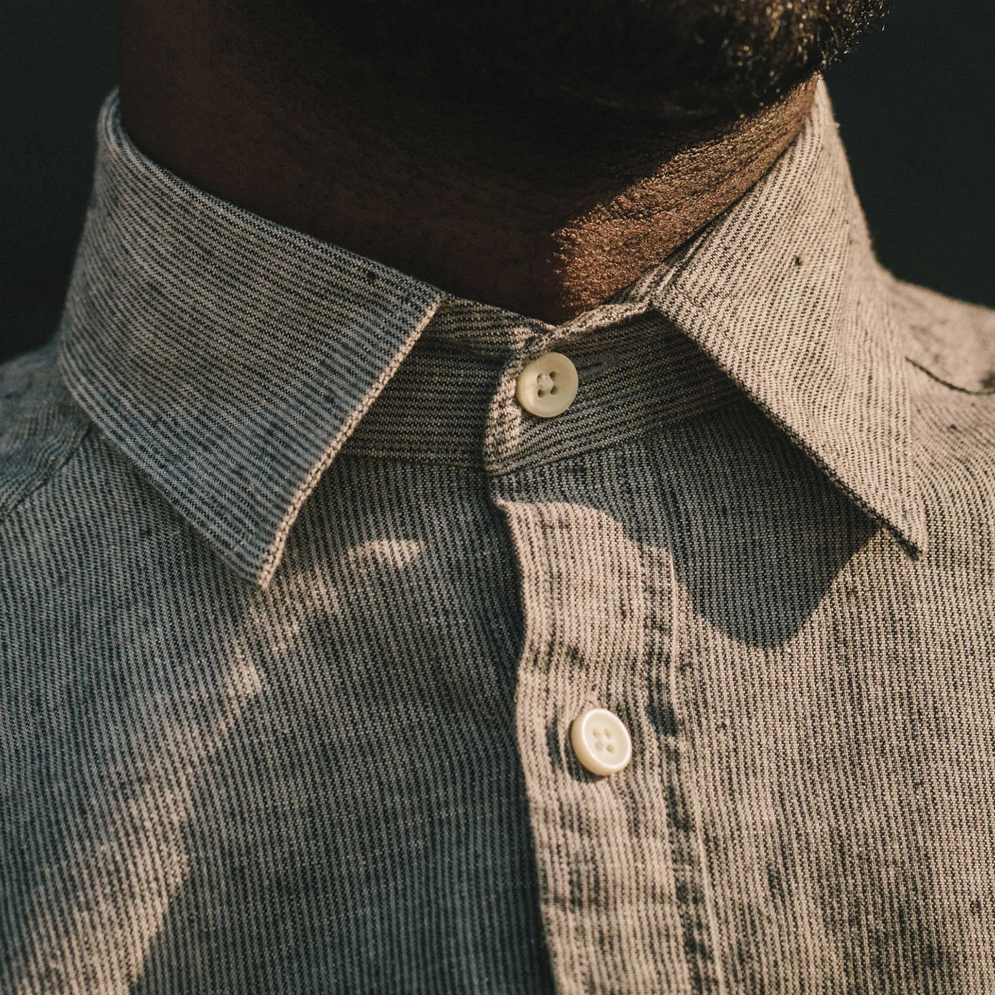 The California in Grey Mini Stripe sold by Taylor Stitch product image thumbnail 3