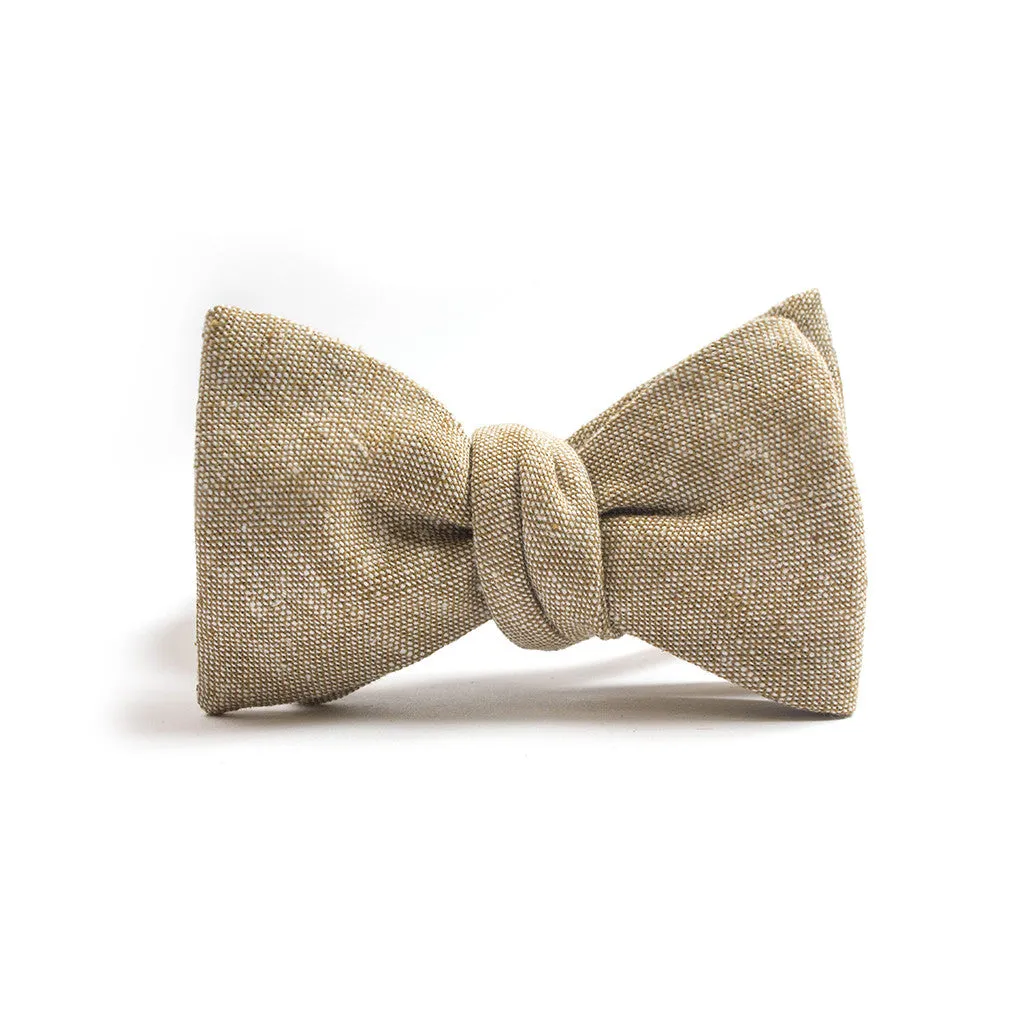 Khaki Linen Chambray Bow Tie sold by Taylor Stitch product image thumbnail 2