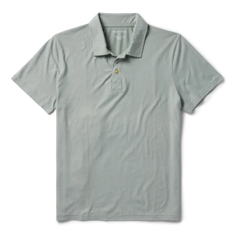 The Cotton Hemp Polo in Slate sold by Taylor Stitch