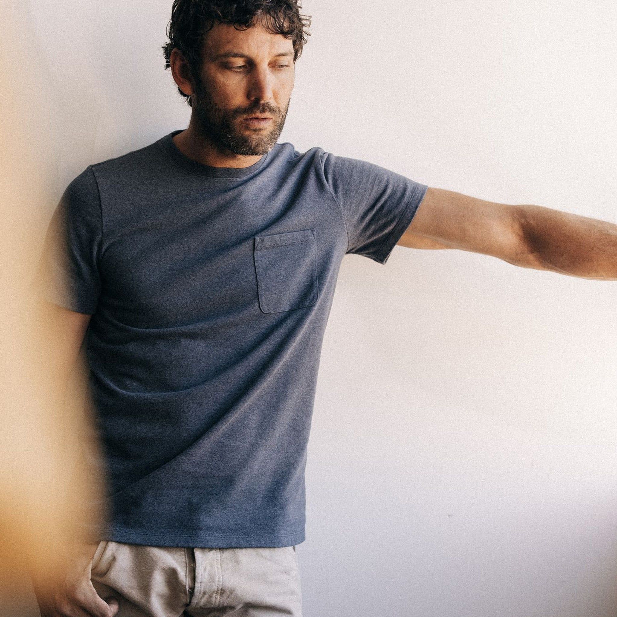 The Heavy Bag Tee in Faded Blue sold by Taylor Stitch product image thumbnail 3