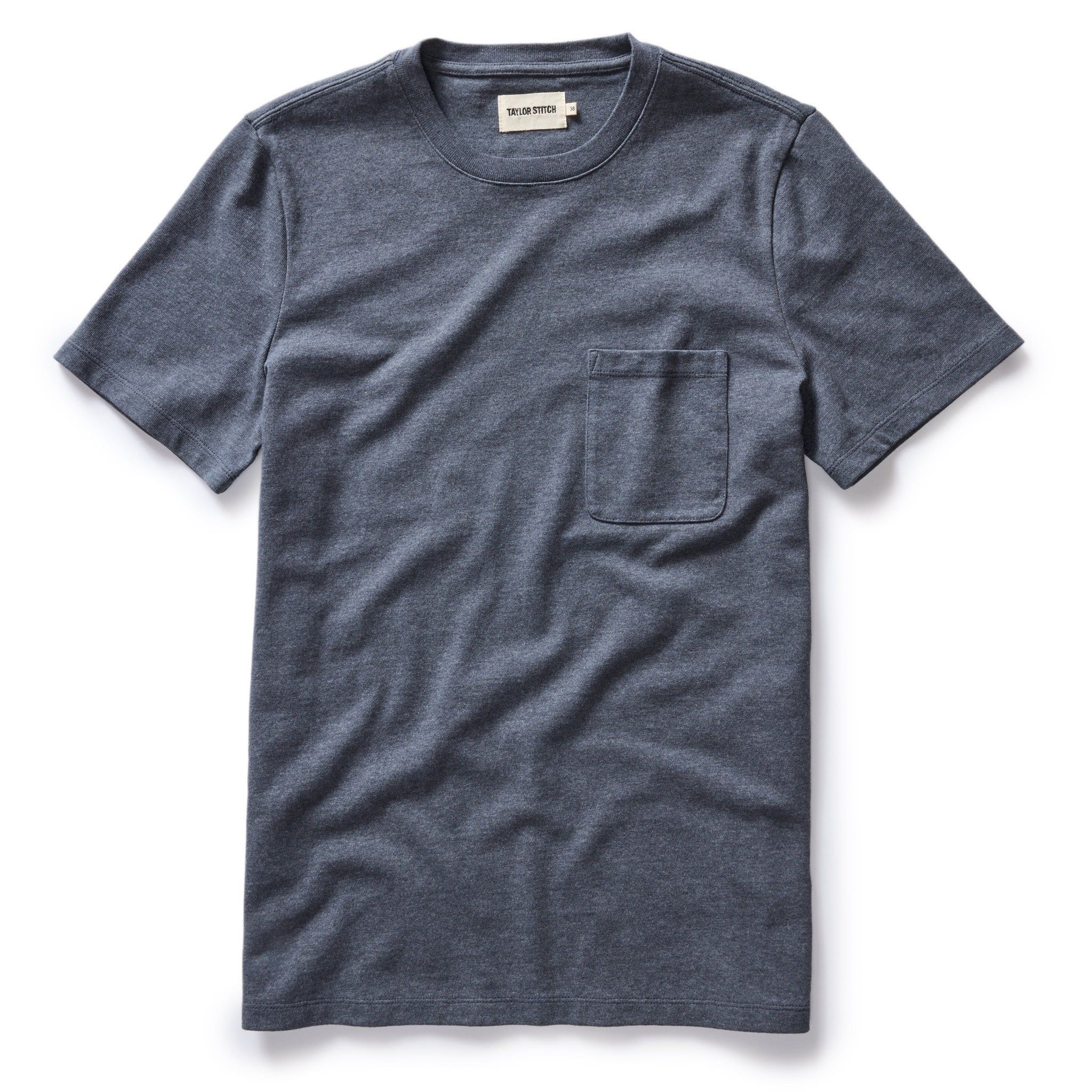 The Heavy Bag Tee in Faded Blue sold by Taylor Stitch