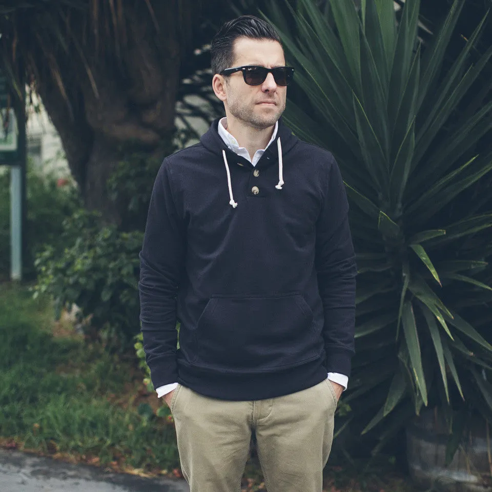 The Charcoal 3 Button Hooded Sweatshirt sold by Taylor Stitch product image thumbnail 2