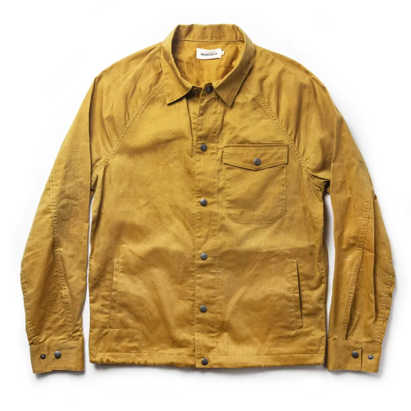 The Lombardi Jacket in Mustard Dry Wax sold by Taylor Stitch