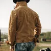 The Lined Long Haul Jacket in Sand Suede sold by Taylor Stitch