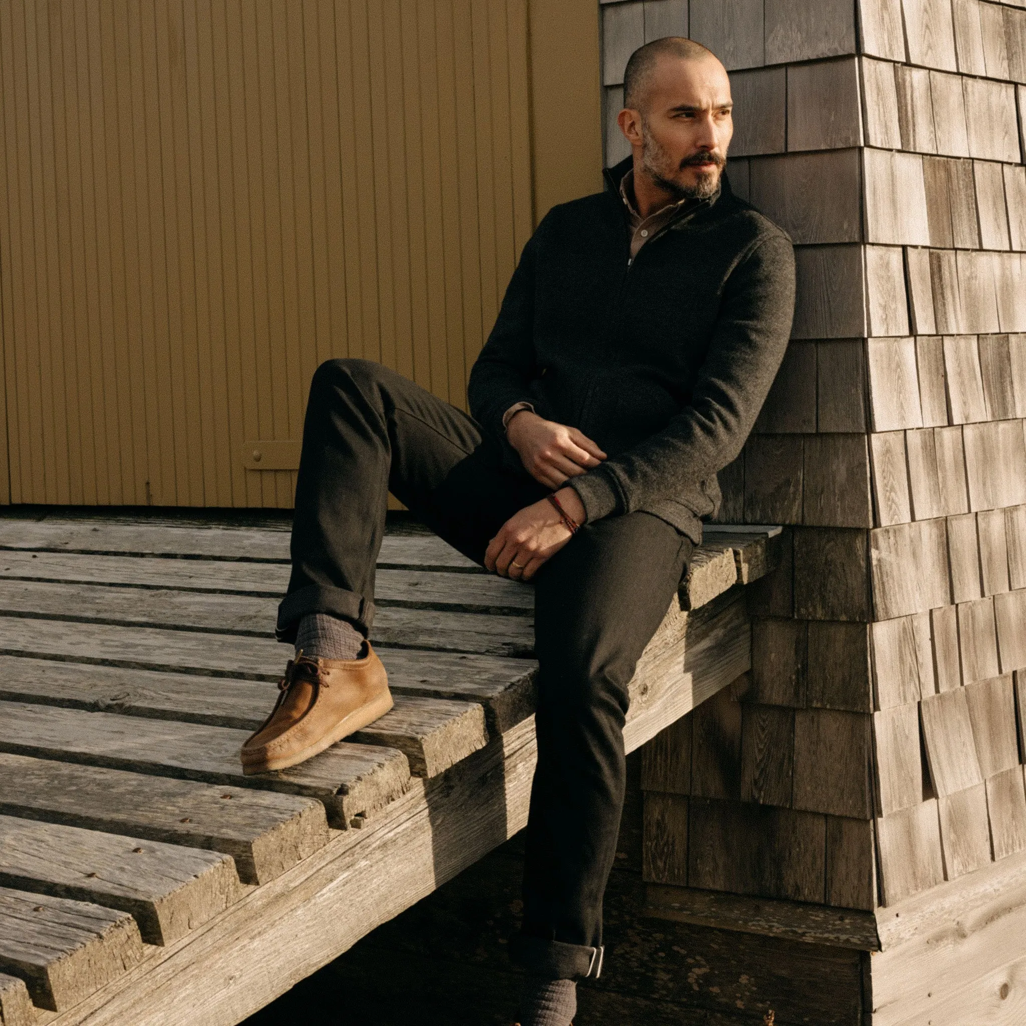 The Weekend Jacket in Charcoal Birdseye Wool sold by Taylor Stitch product image thumbnail 4