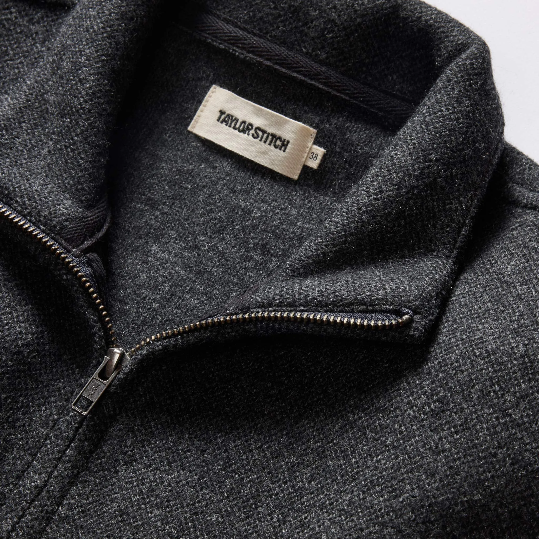 The Weekend Jacket in Charcoal Birdseye Wool sold by Taylor Stitch product image thumbnail 5