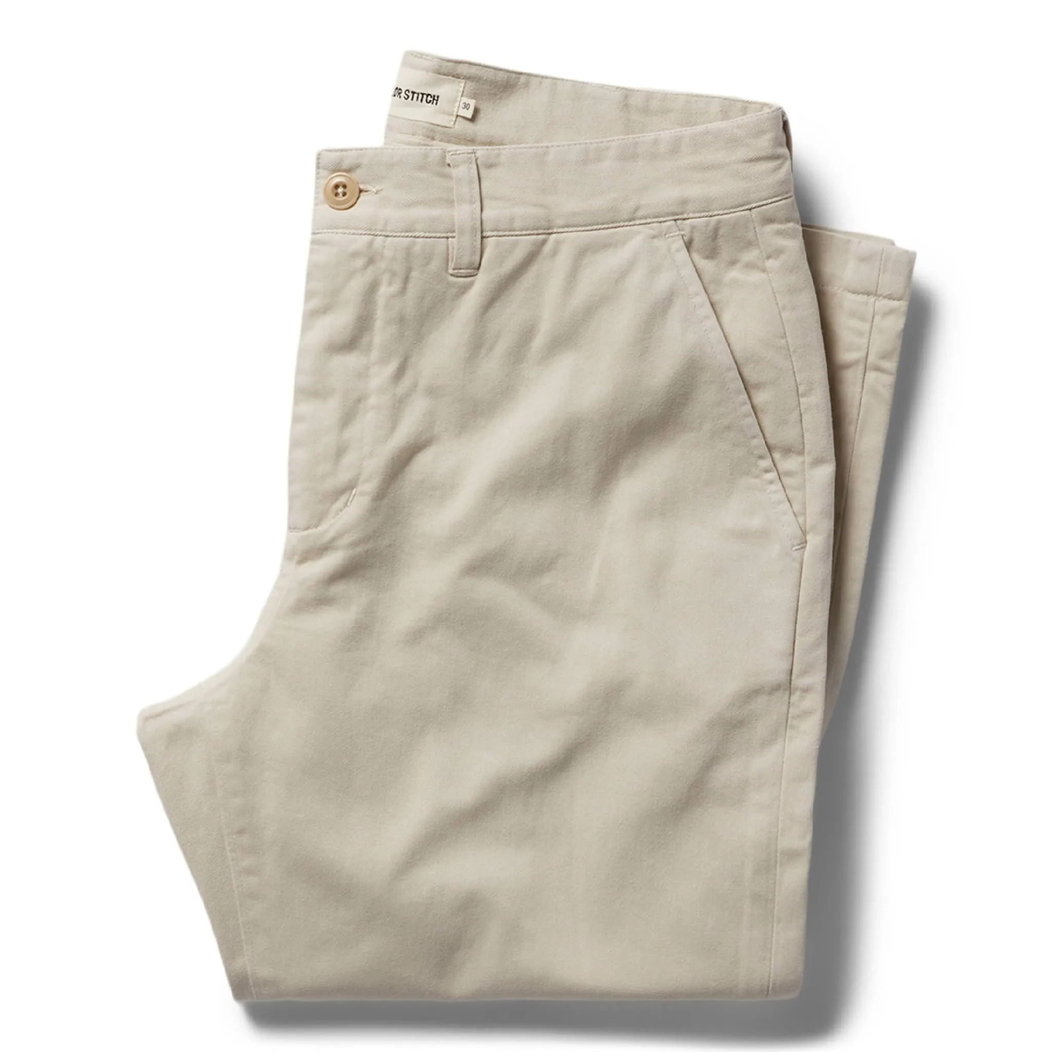 The Democratic Foundation Pant in Organic Stone sold by Taylor Stitch