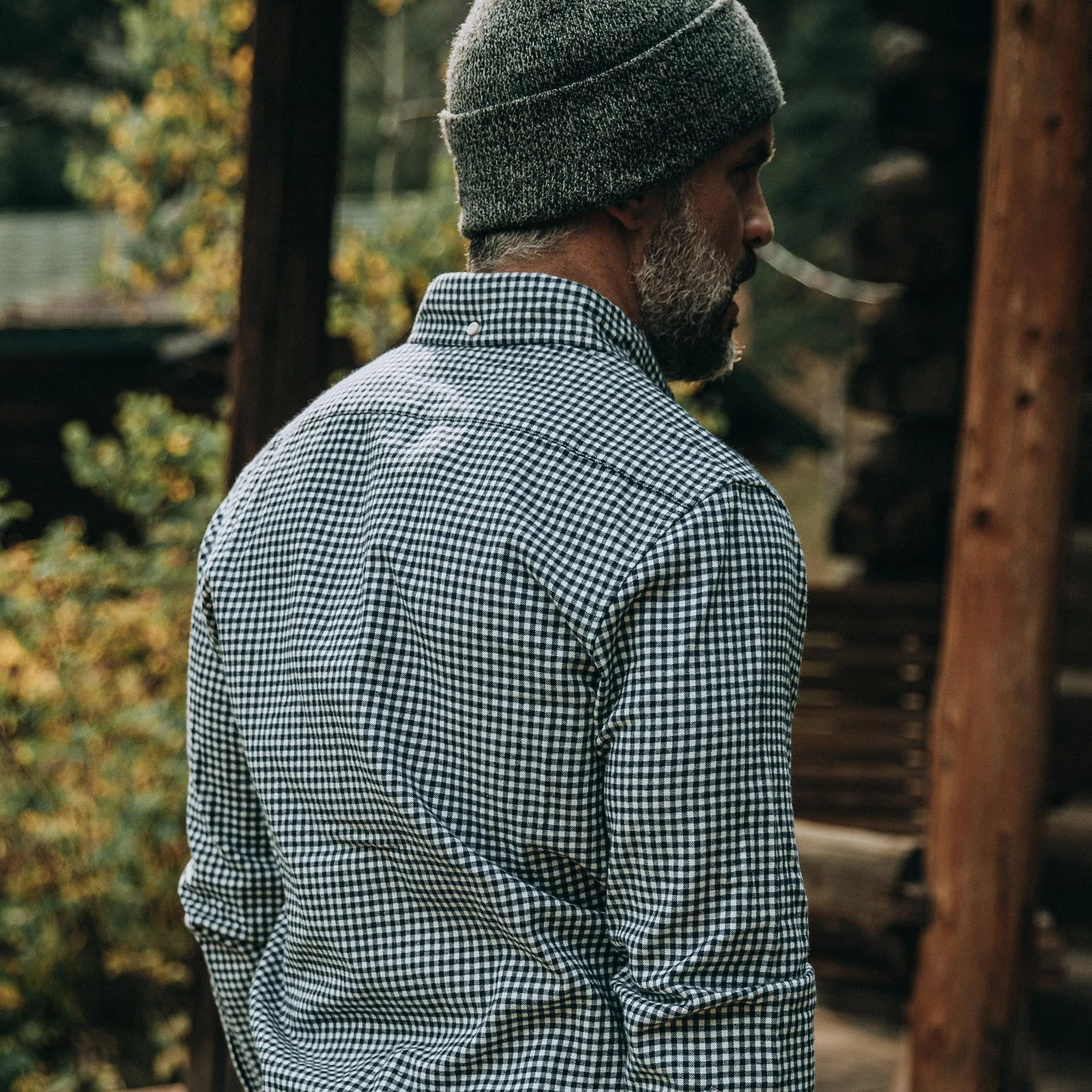 The Jack in Brushed Navy Gingham sold by Taylor Stitch product image thumbnail 5