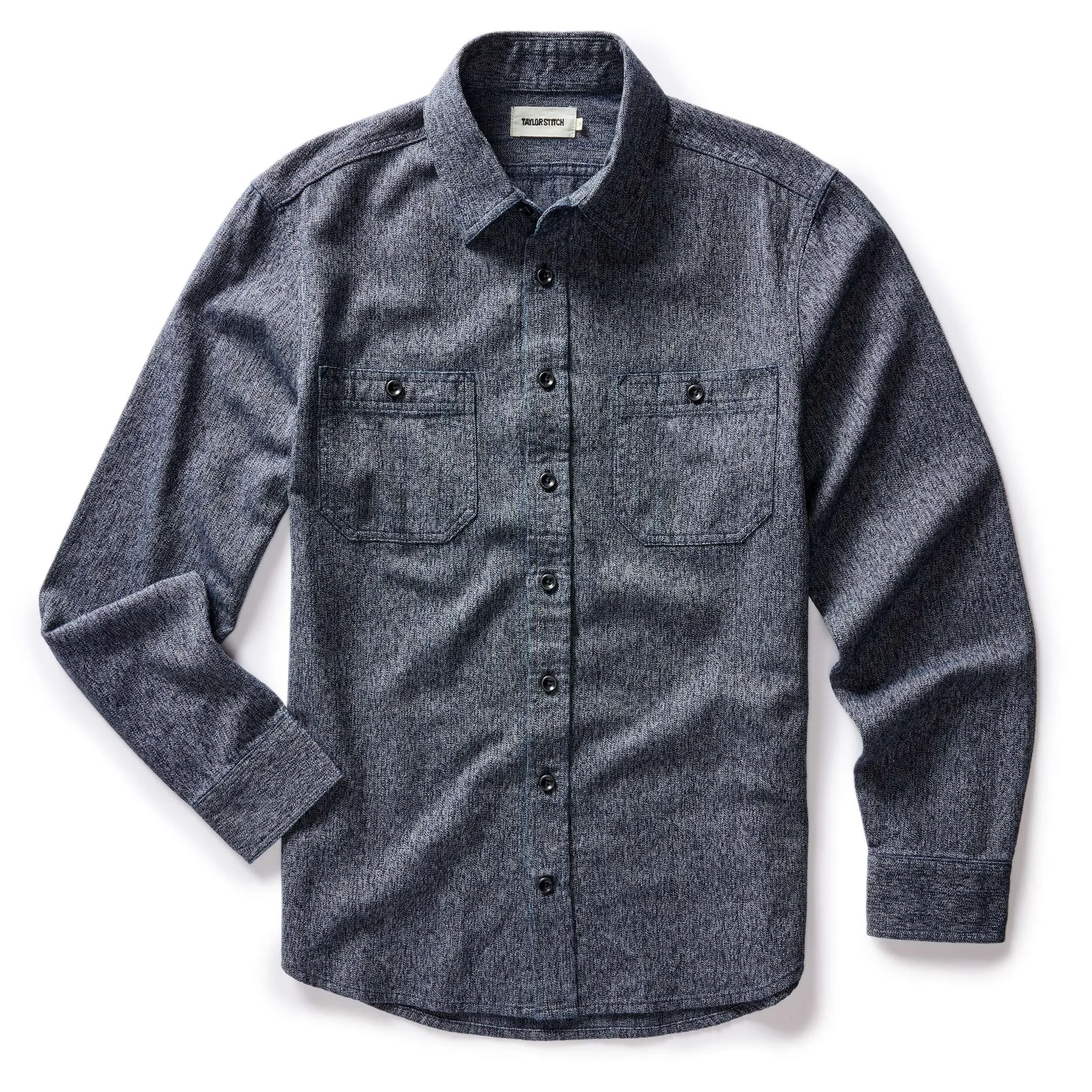 The Utility Shirt in Rinsed Indigo Herringbone sold by Taylor Stitch product image thumbnail 5