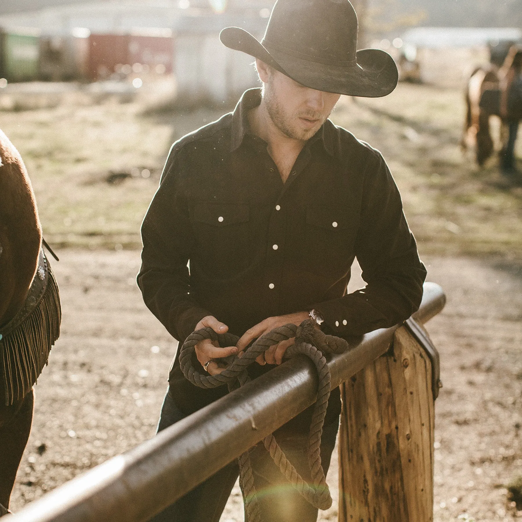 The Glacier Shirt in Sea Washed Black Twill sold by Taylor Stitch product image thumbnail 2
