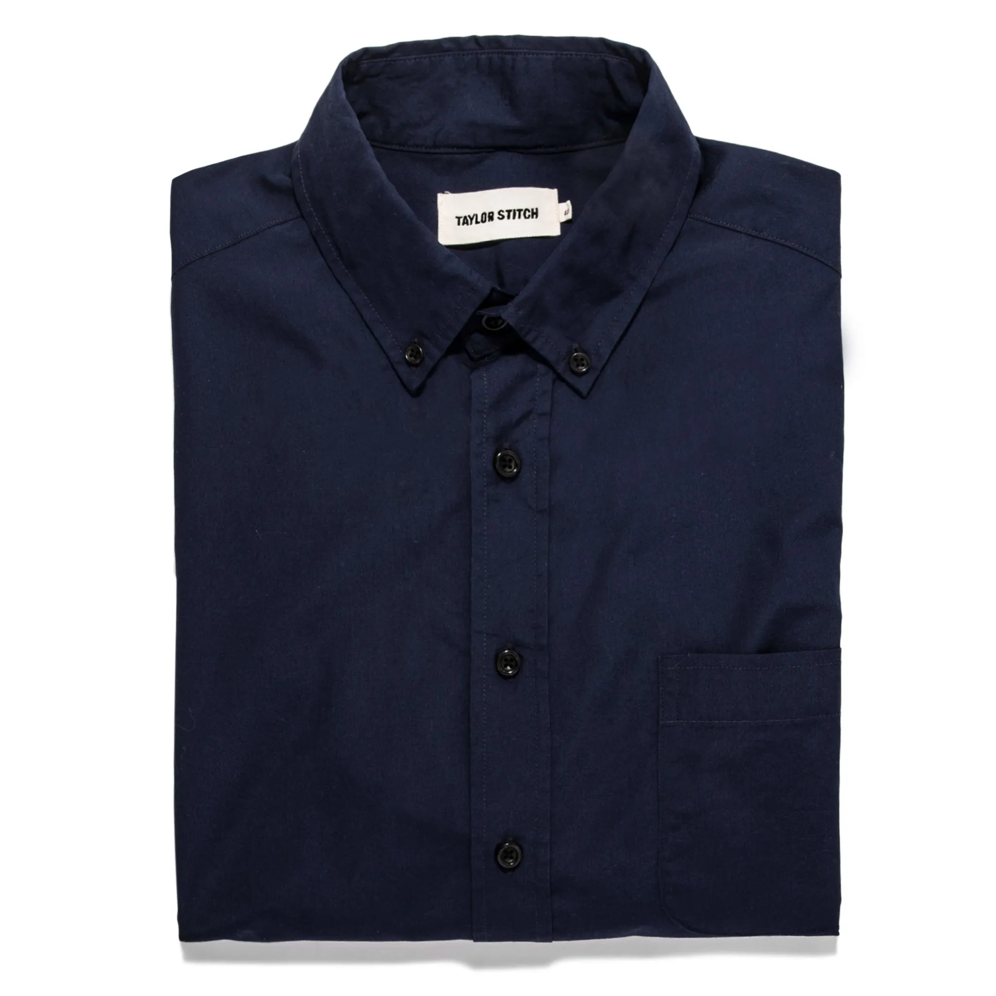 The Jack in Washed Navy Poplin sold by Taylor Stitch