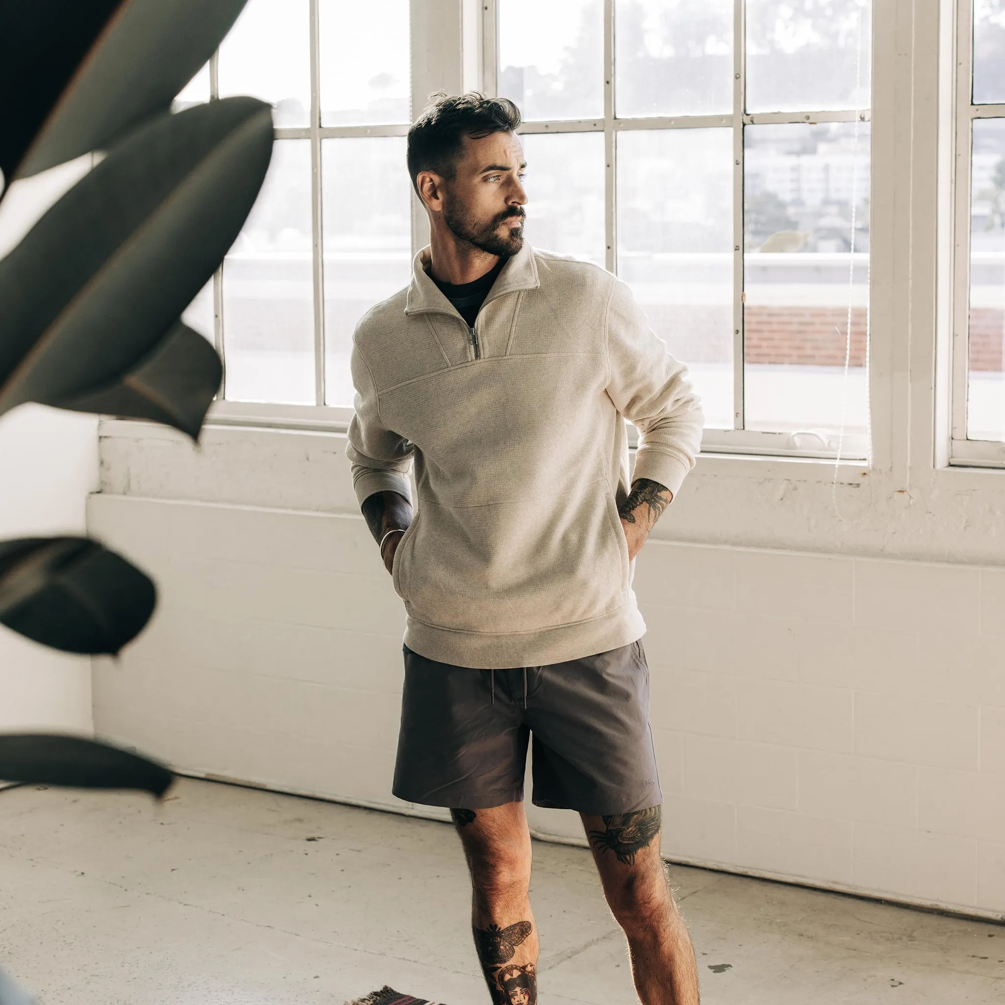 The Horizon Pullover in Oat Heather sold by Taylor Stitch product image thumbnail 2