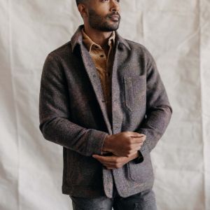The Ojai Jacket in Heathered Camo Wool sold by Taylor Stitch