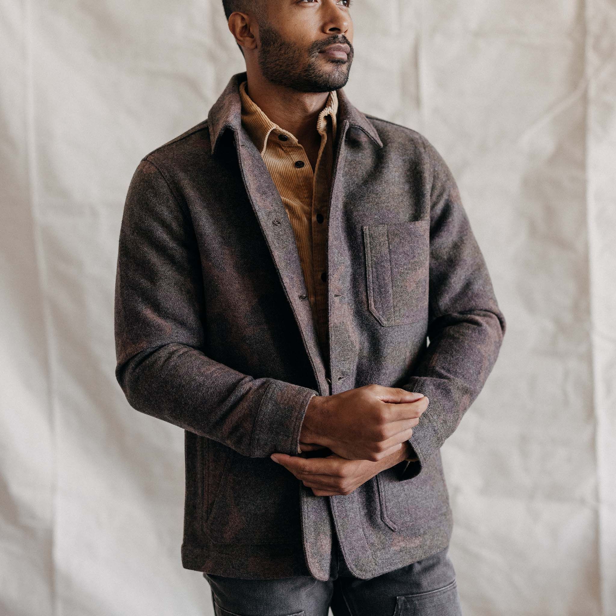 The Ojai Jacket in Heathered Camo Wool sold by Taylor Stitch product image thumbnail 2