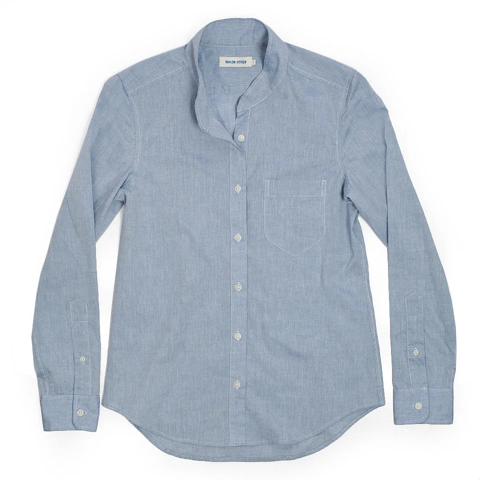 The Caroline in Light Blue Chambray sold by Taylor Stitch